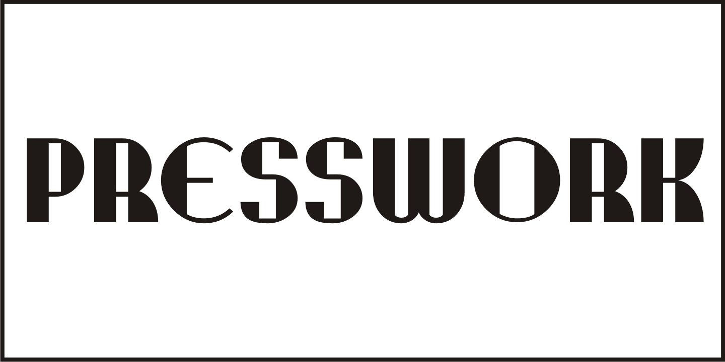 Presswork Font Poster #2