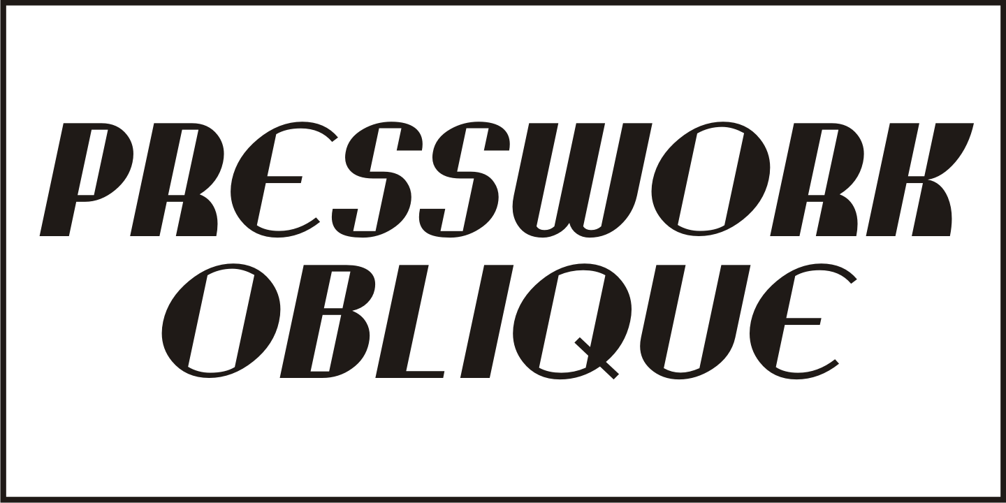 Presswork Font Poster #4