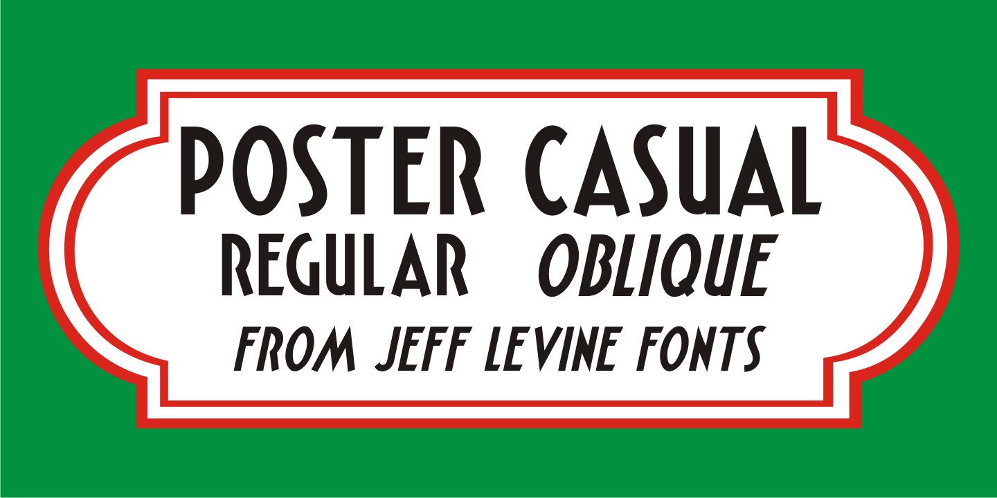 Poster Casual Font Family Poster