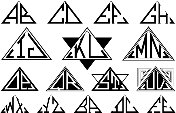 MFC Triangulus Monogram Font Poster #1