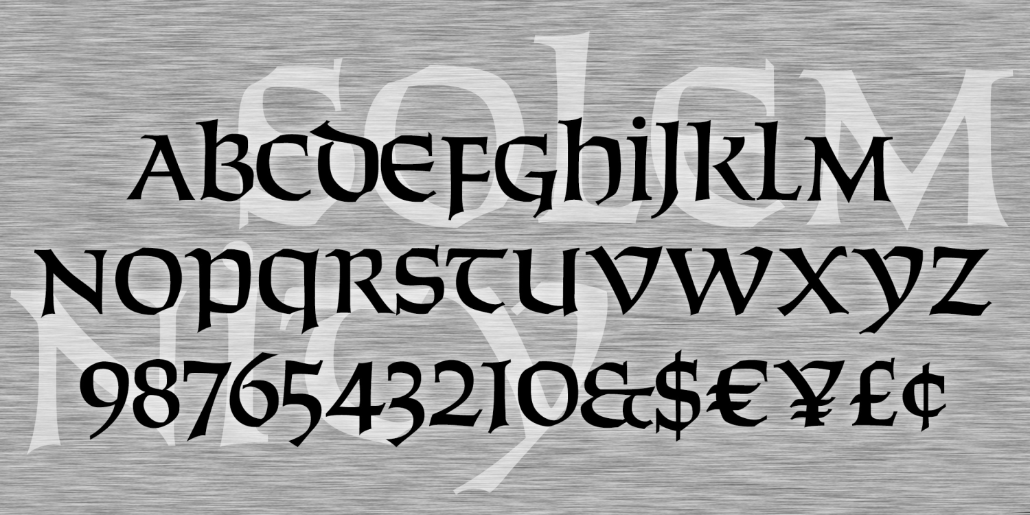 Solemnity Font Family Poster