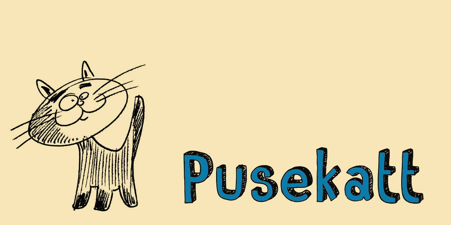 Pusekatt Font Poster #1
