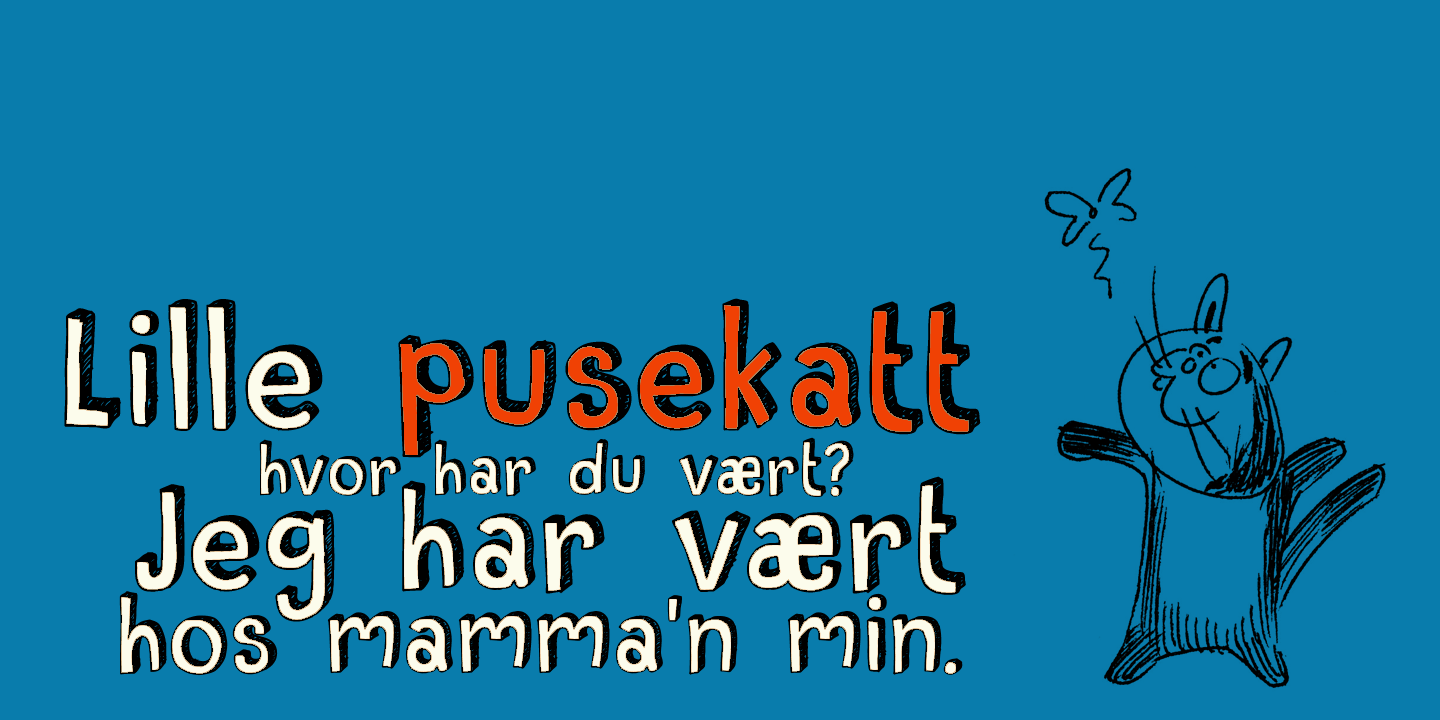 Pusekatt Font Poster #1