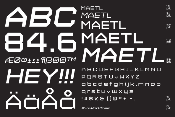 YWFT Maetl Regular Font Poster #1