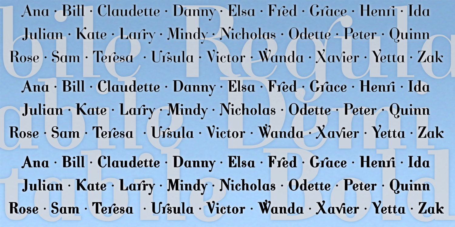 Cantabile Font Family Poster