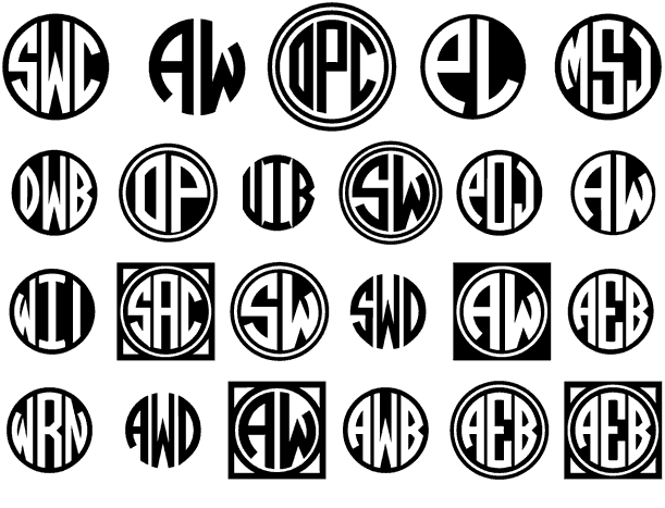 Circle Monograms Font Poster #2