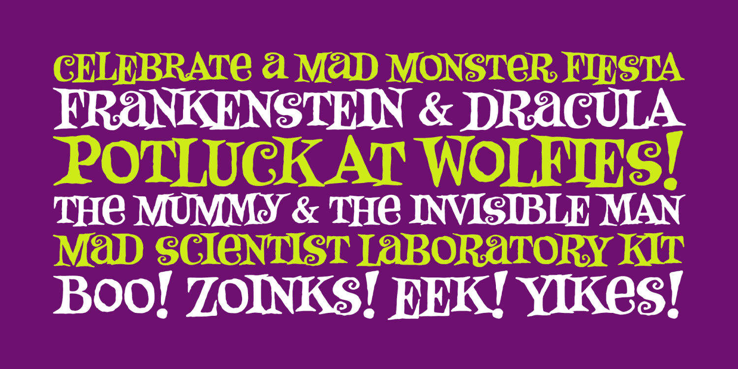 Monster Fiesta PB Font Poster #1