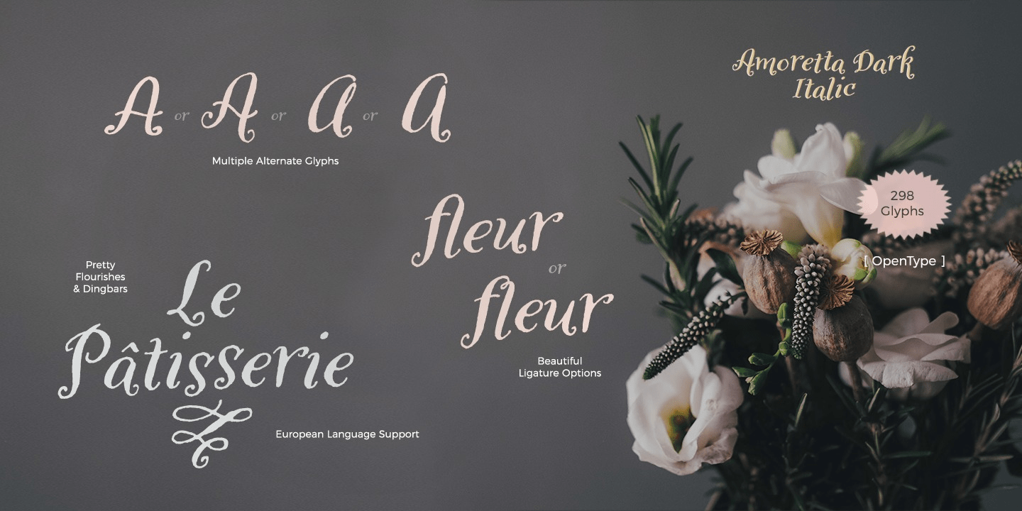 Amoretta Ornaments Font Poster #1