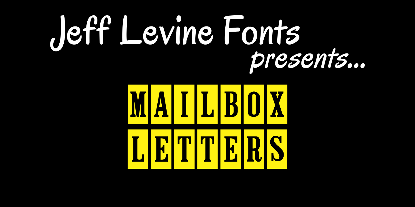 Mailbox Letters Font Poster #1