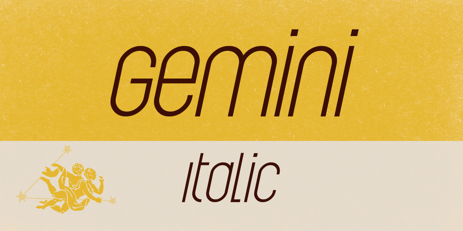 Gemini Font Poster #1