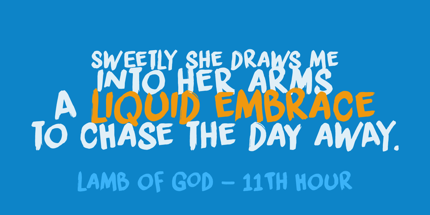 Liquid Embrace Font Poster #1