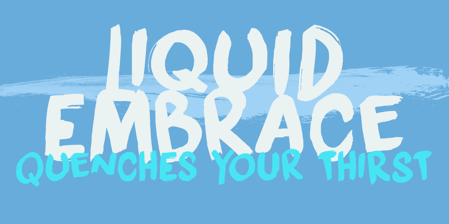 Liquid Embrace Font Poster #1