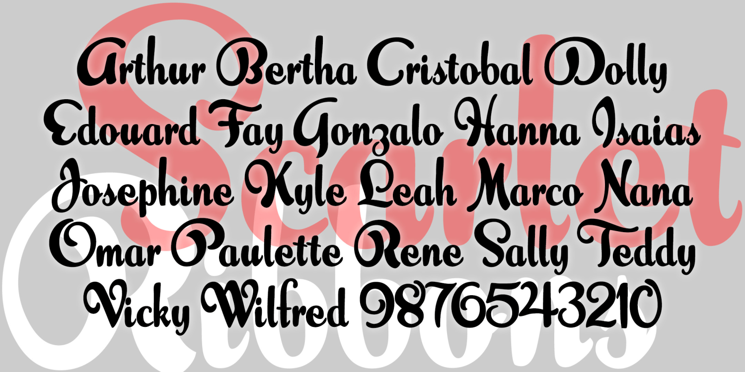 Scarlet Ribbons Font Family Poster