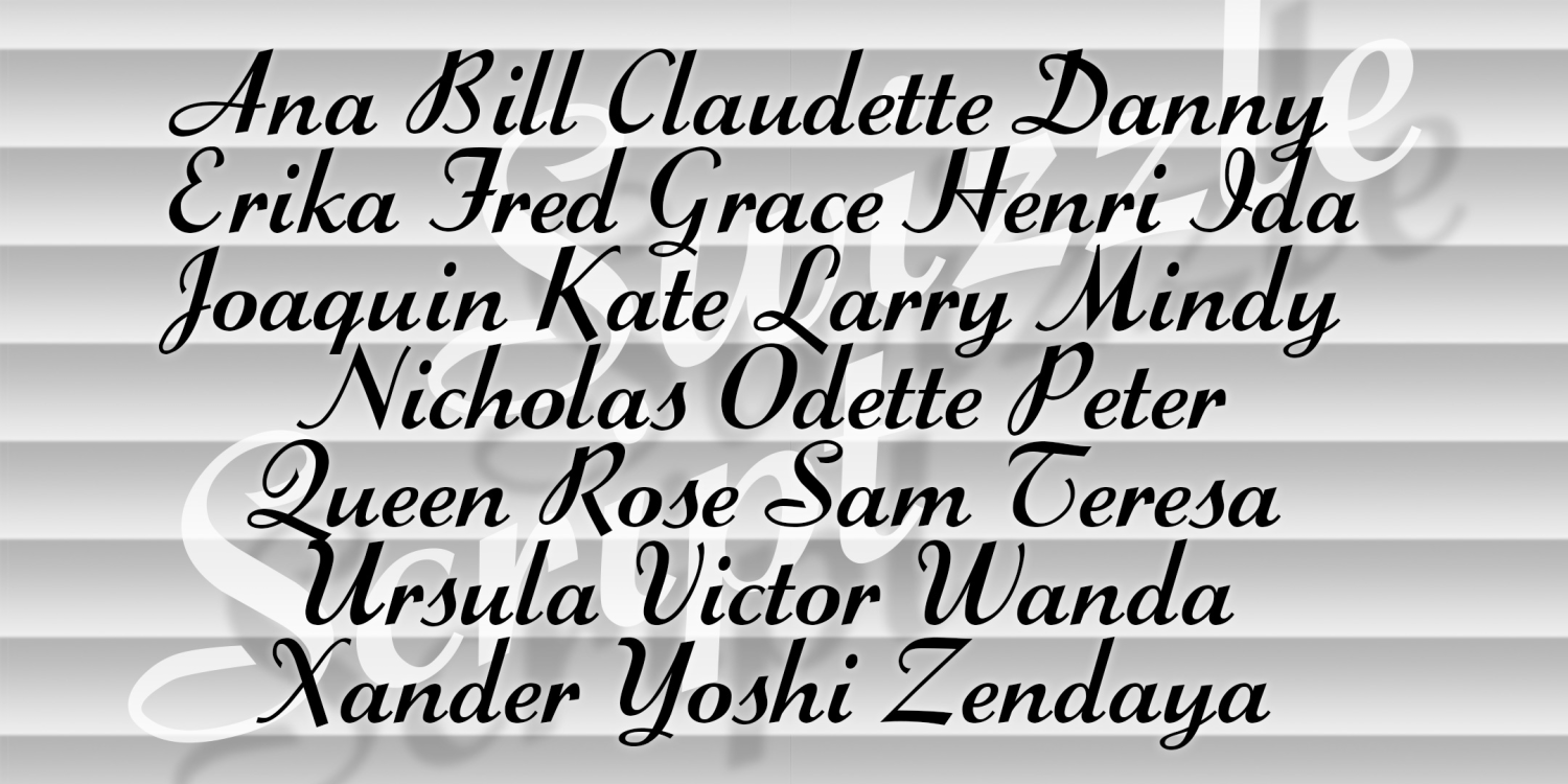 Swizzle Script Font Family Poster