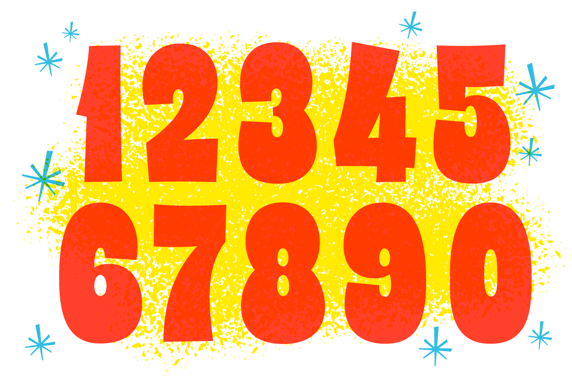 Thrifty Numerals Font Poster #1