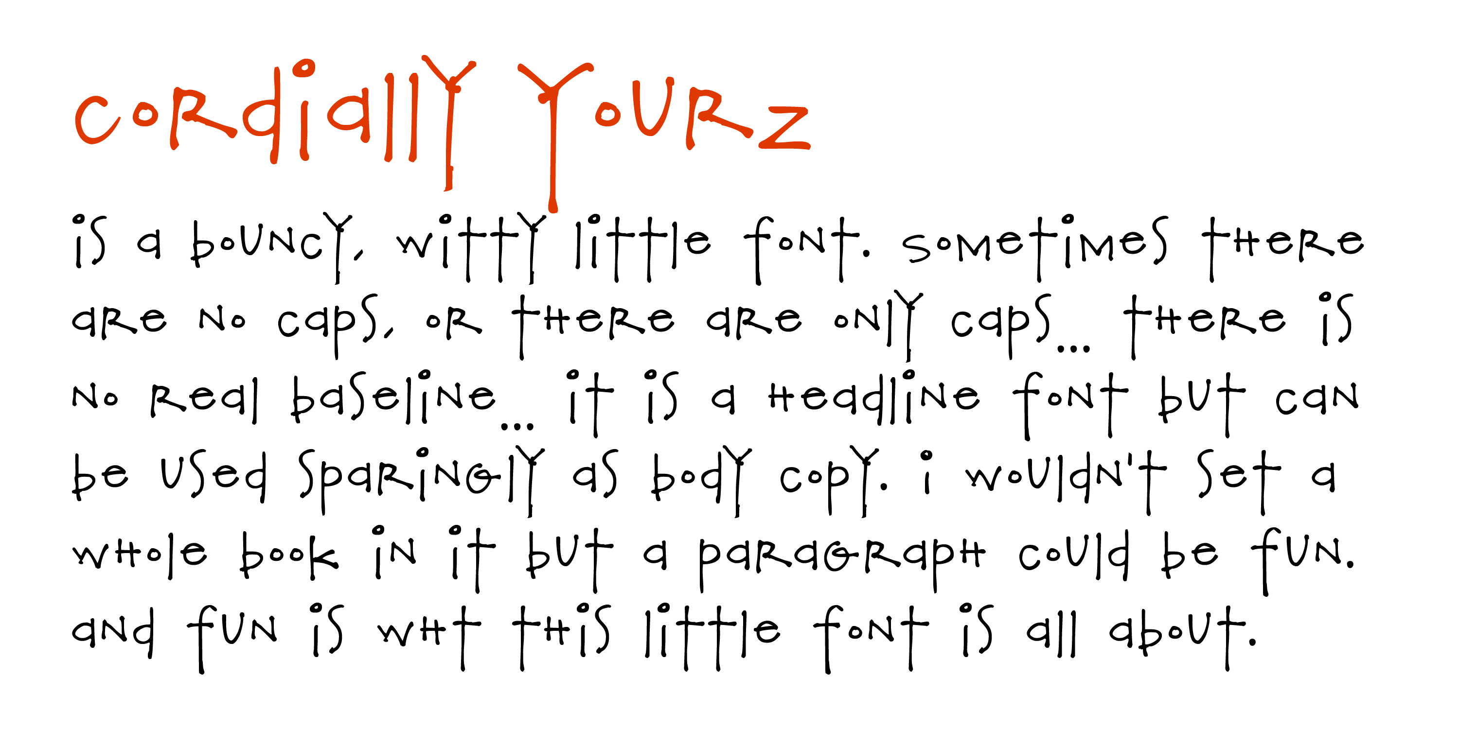Cordially Yourz Font Poster #3