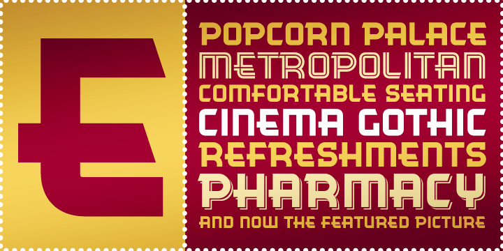 Cinema Gothic BTN Font Family Poster
