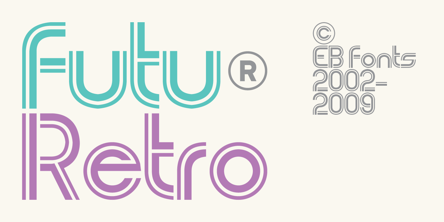 EB Futuretro Font Family Poster