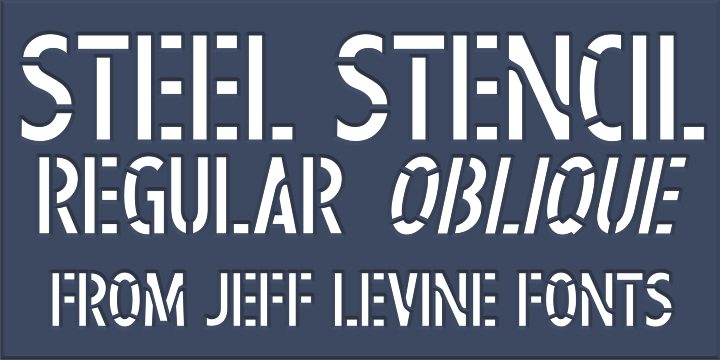 Steel Stencil Font Family Poster