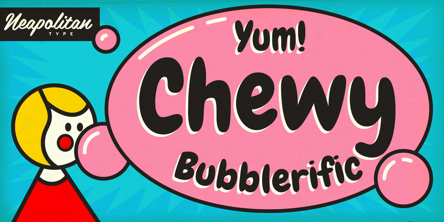 Chewy Pro Font Family Poster