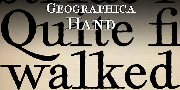 Geographica Hand Regular Font Poster #1