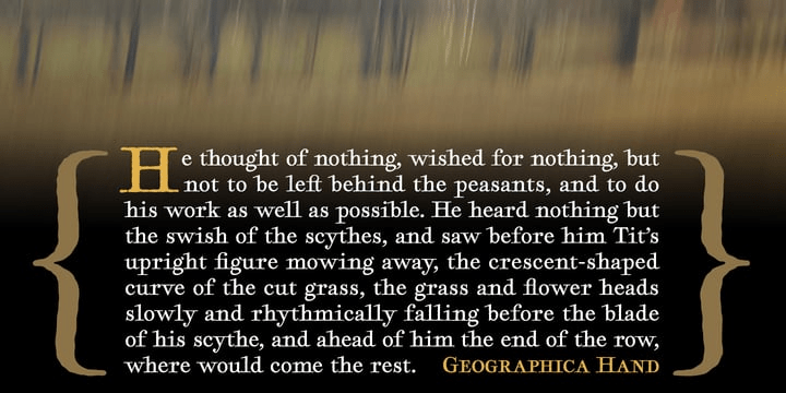 Geographica Hand Regular Font Poster #1