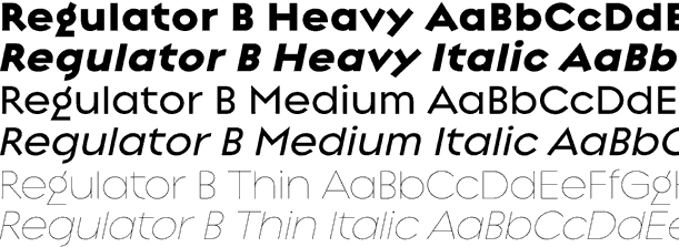 Regulator B Font Poster #1