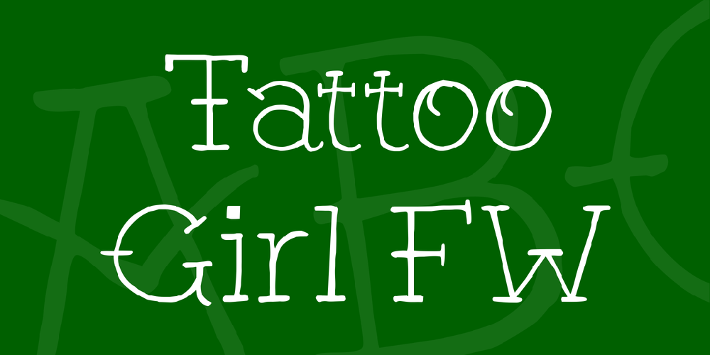 Tattoo Girl Font Family Poster