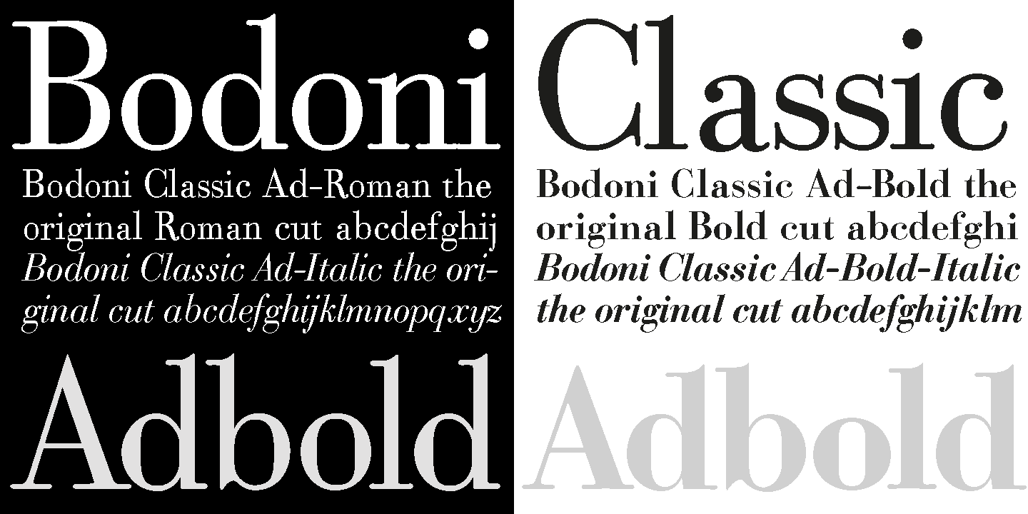 Bodoni Classic Ad Poster