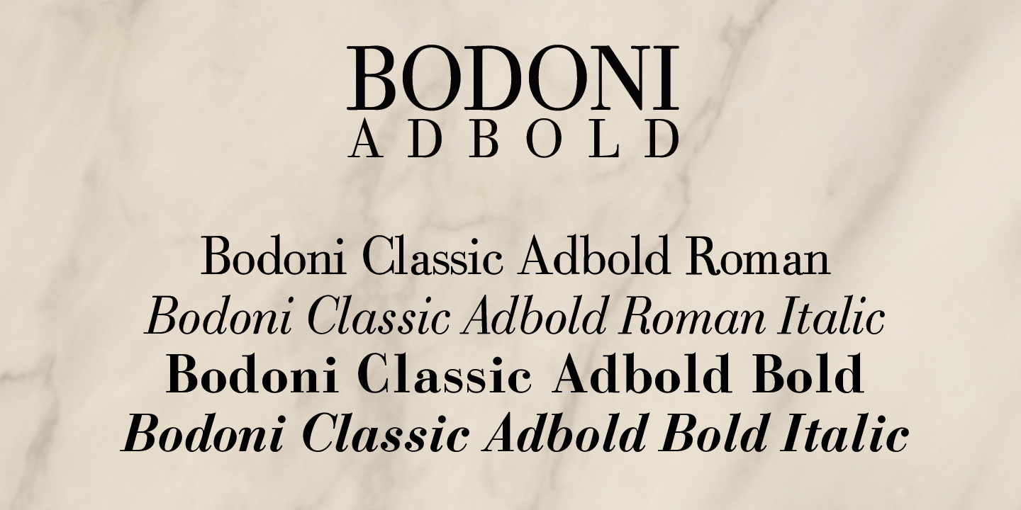 Bodoni Classic Ad Font Poster #1