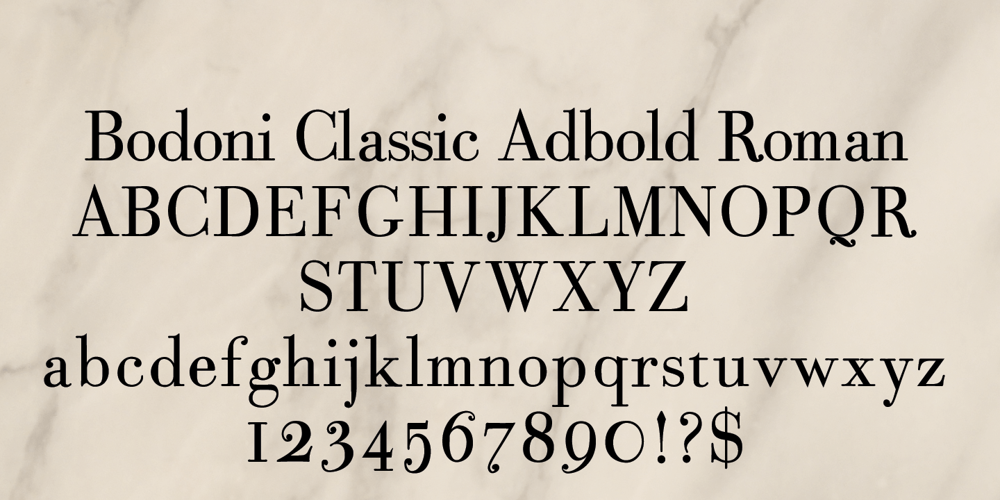 Bodoni Classic Ad Font Poster #1