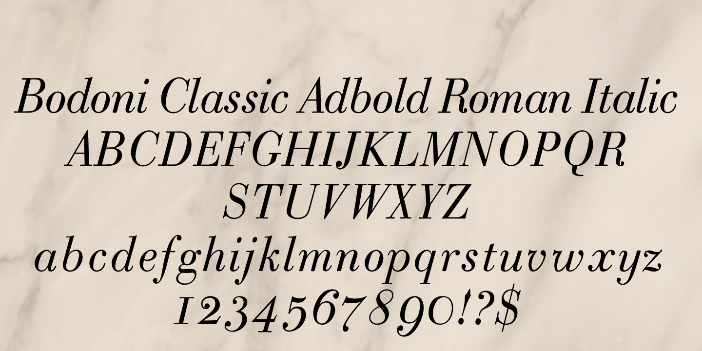 Bodoni Classic Ad Font Poster #1