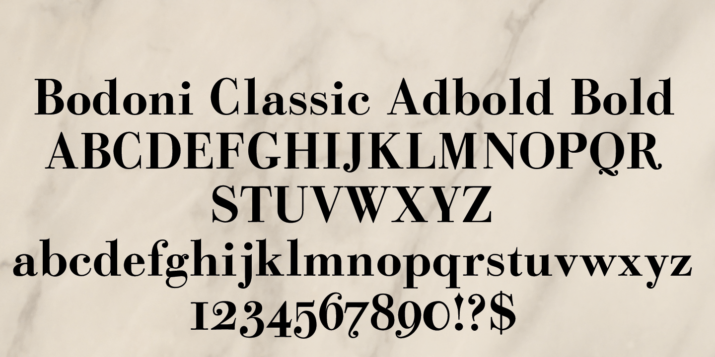 Bodoni Classic Ad Font Poster #1