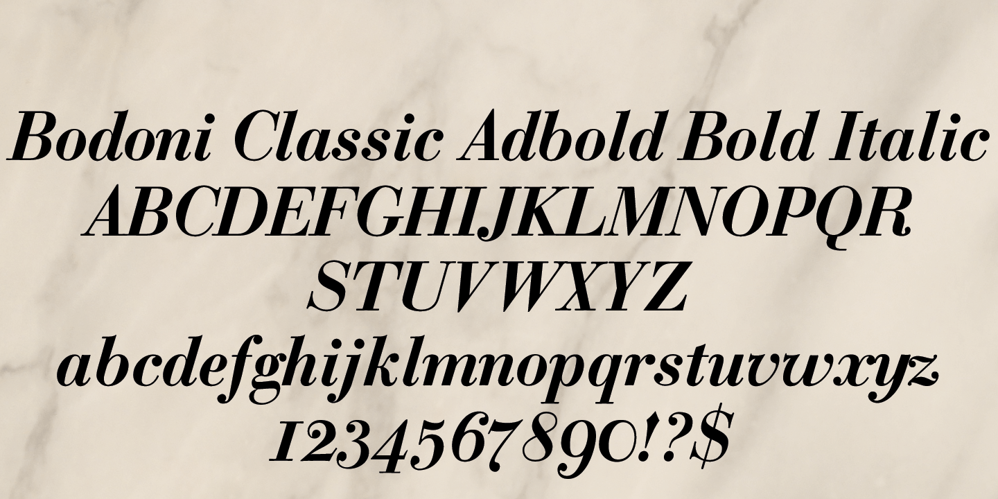 Bodoni Classic Ad Font Poster #1
