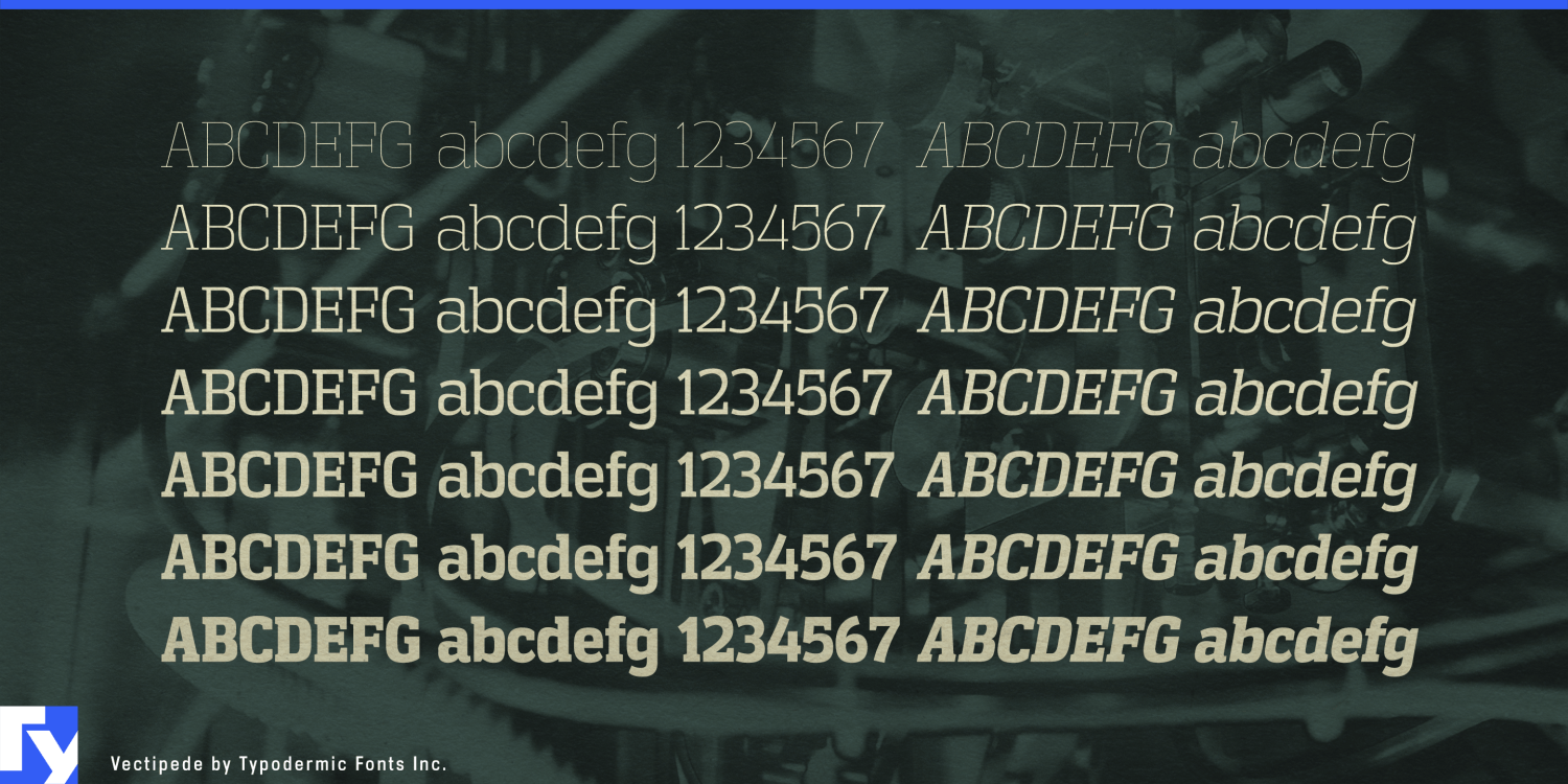 Vectipede Font Poster #1