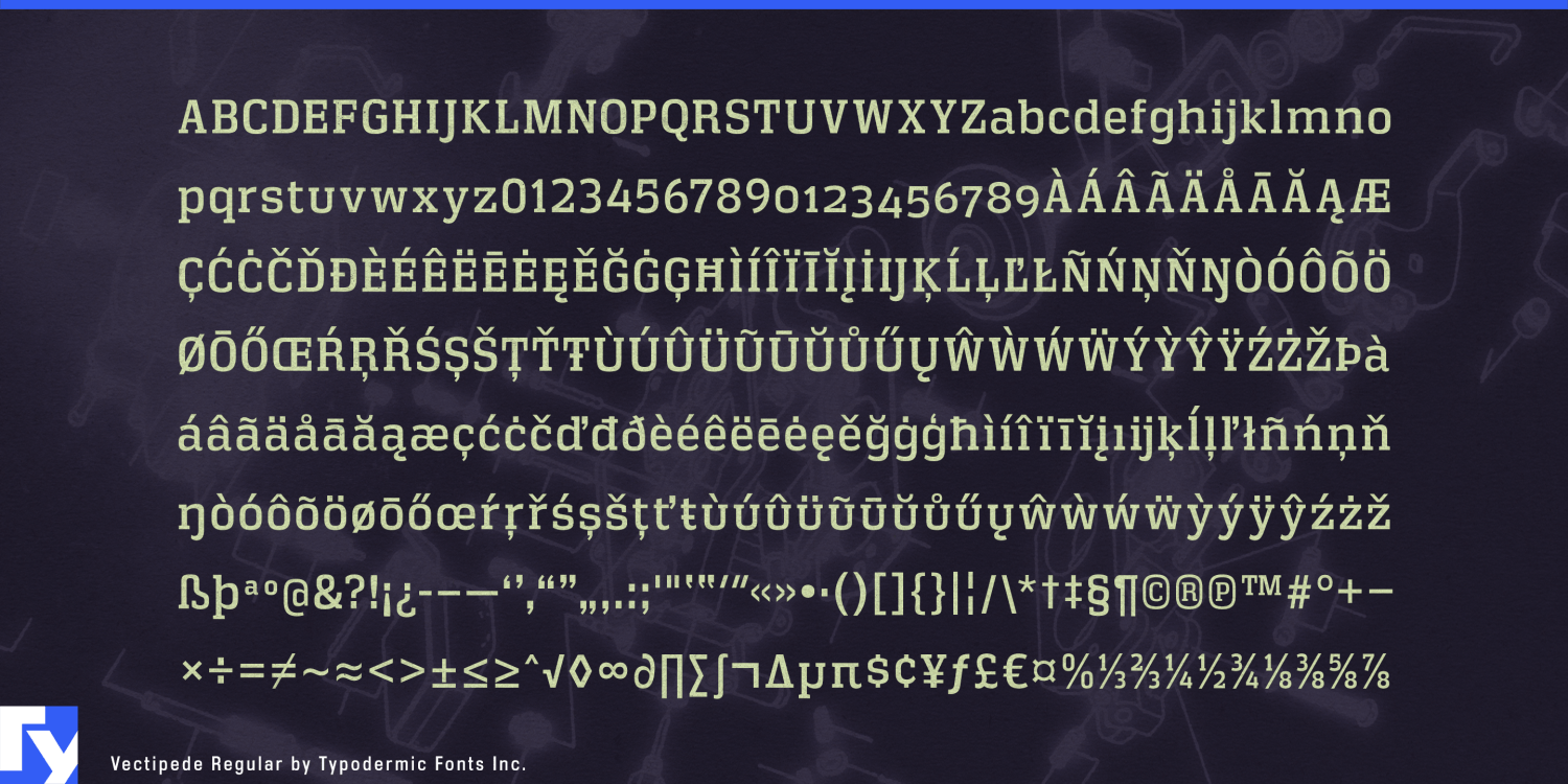 Vectipede Font Poster #1