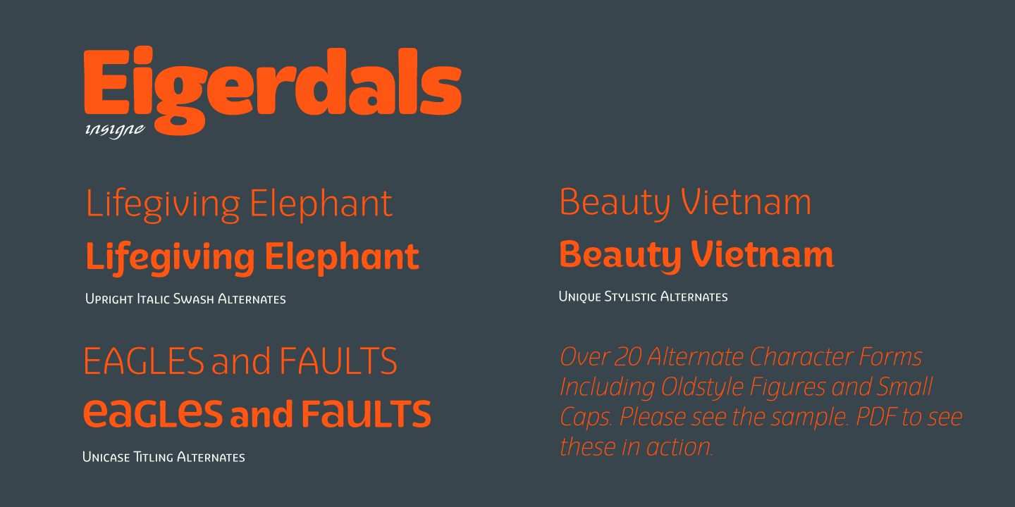 Eigerdals Font Poster #1