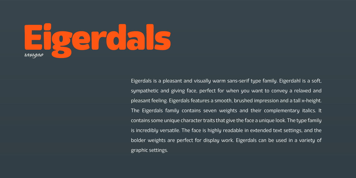 Eigerdals Font Poster #1