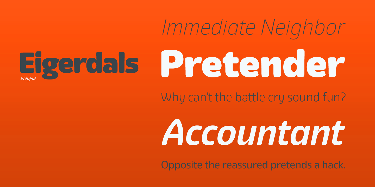 Eigerdals Font Poster #1