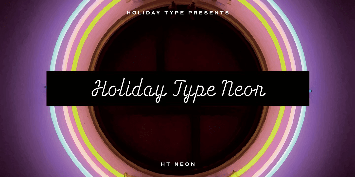 HT Neon Font Poster #1