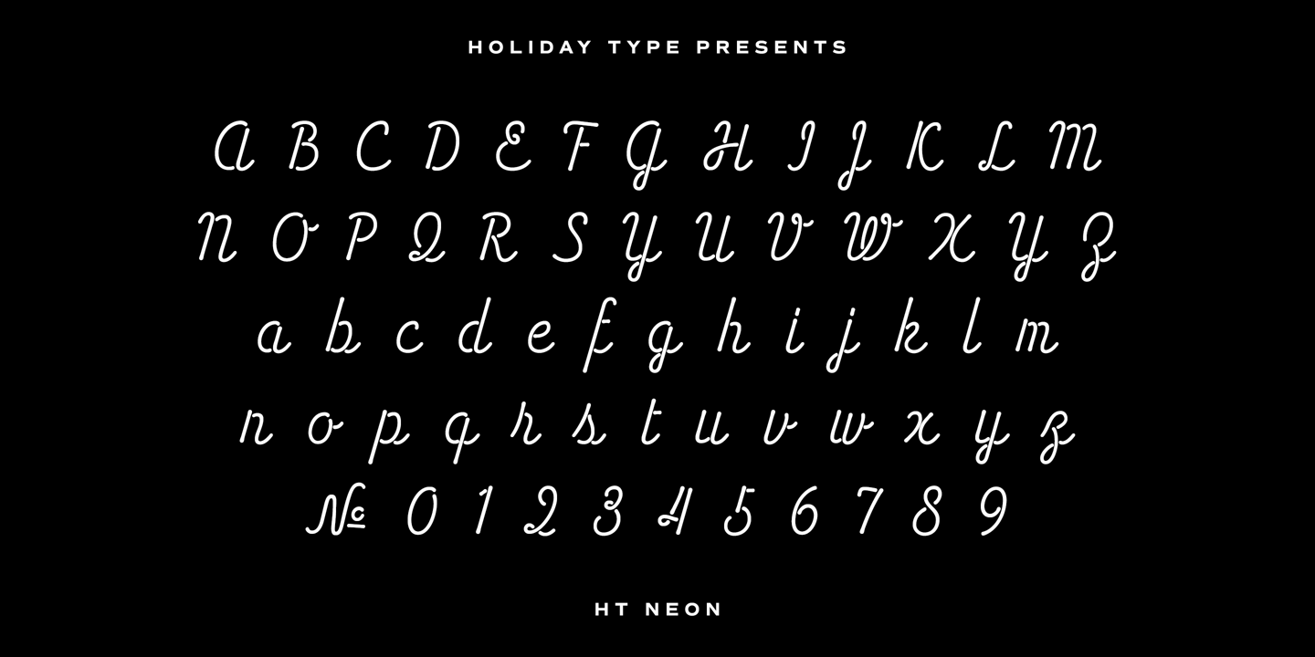 HT Neon Font Poster #1
