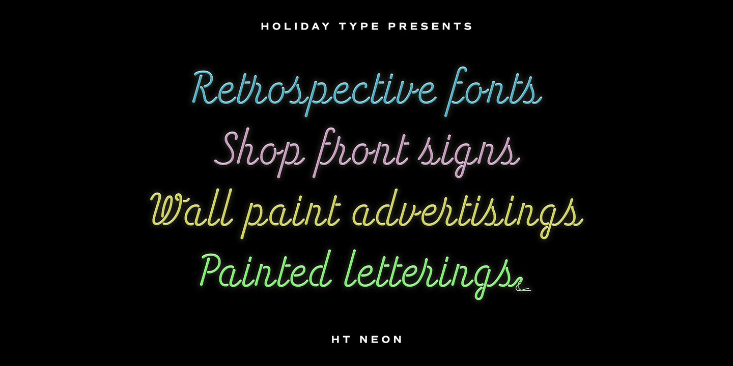 HT Neon Font Poster #1