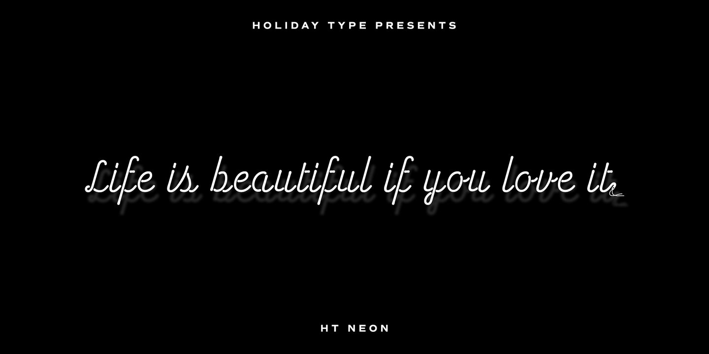 HT Neon Font Poster #1