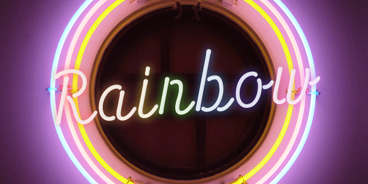HT Neon Font Poster #1