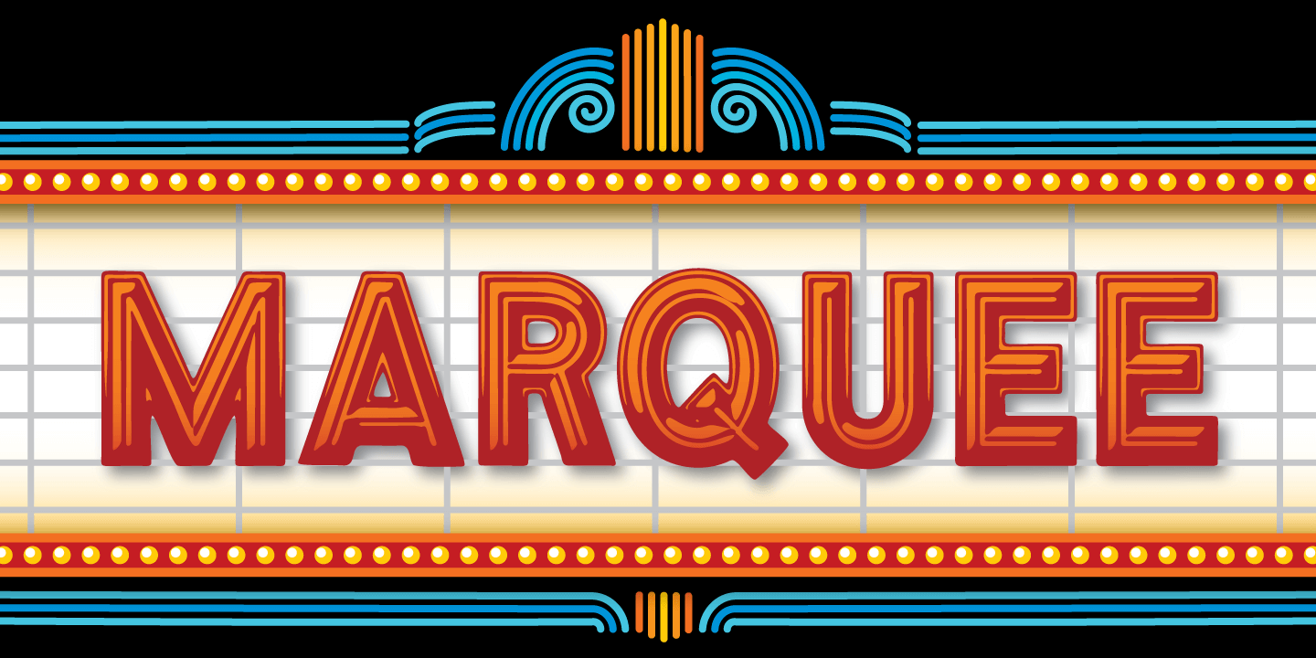 Marquee Font Family Poster
