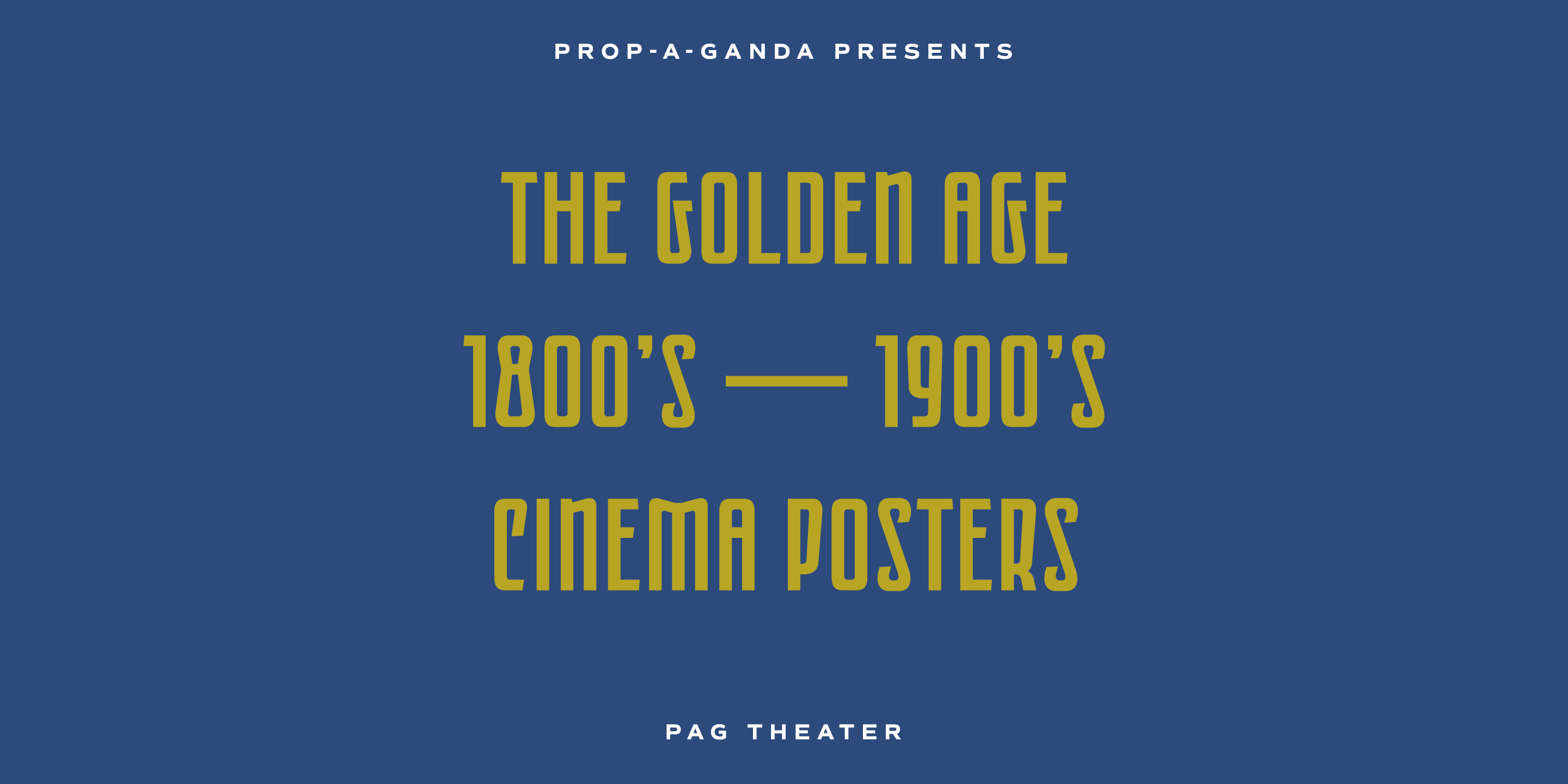 PAG Theater Font Poster #1