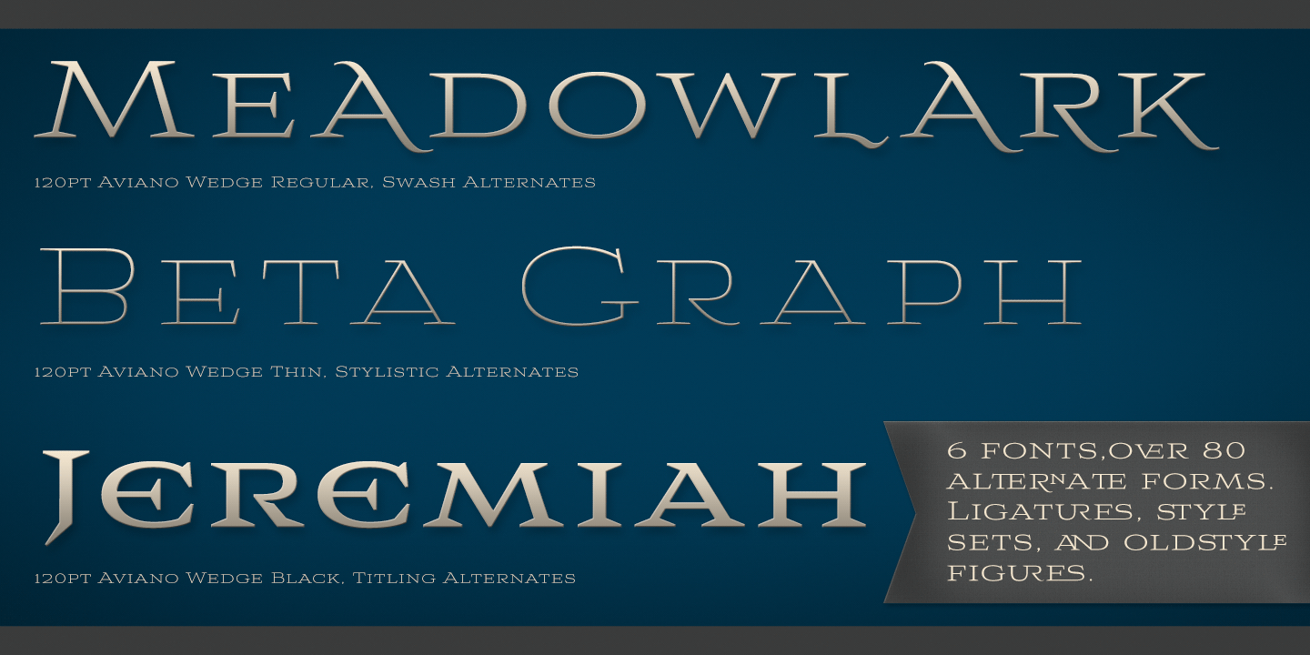Aviano Wedge Font Poster #1