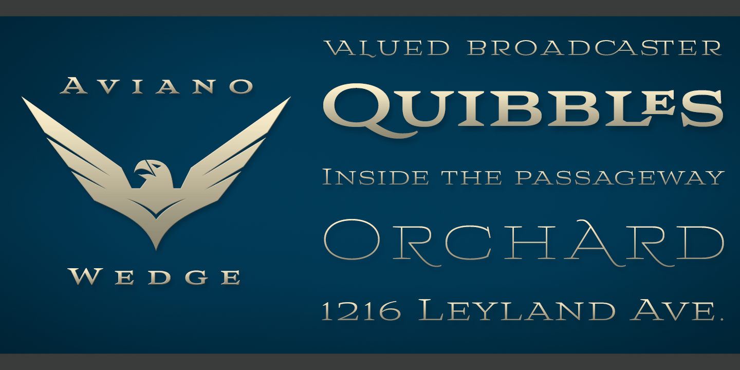 Aviano Wedge Font Poster #1