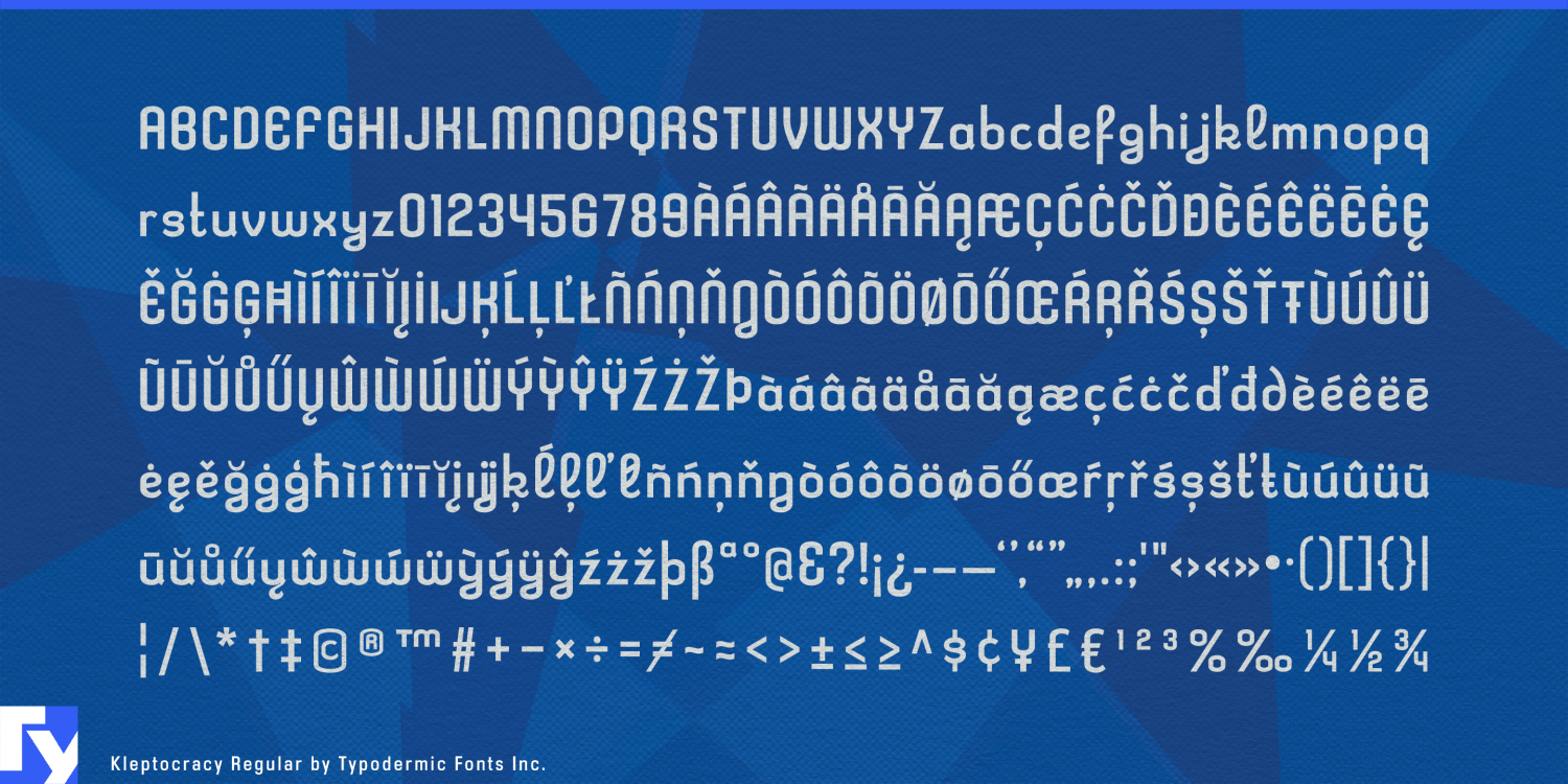 Kleptocracy Font Poster #1