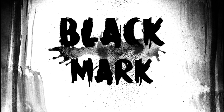 Black Mark Font Poster #1